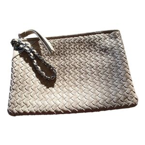 Elegant Woven Clutch in Cream